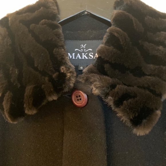 LONG WINTER COAT - WOOL/CASHMERE  - NEW WITHOUT TAGS- SIZE 6 - Picture 2 of 16